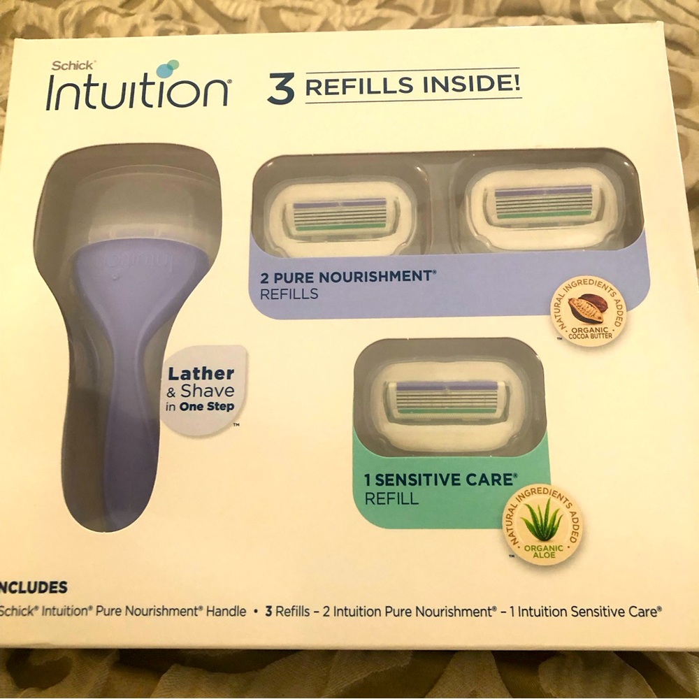 Schick Intuition Razor Set Handle 3 Refills